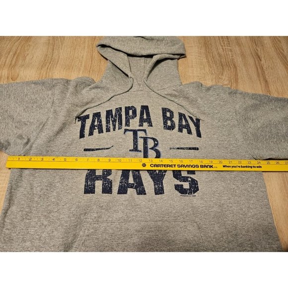 Tampa Bay Rays Mlb Gray Hoodie Sweatshirt Mens Size L Gray - Picture 4 of 5